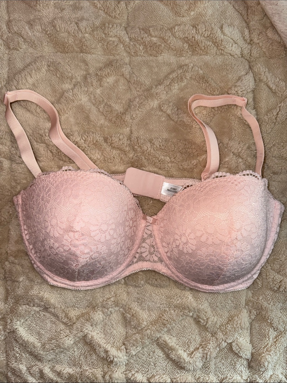 Secret Possessions Pink Lace Push-Up Bra